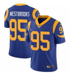 Men's Nike Los Angeles Rams #95 Ethan Westbrooks Royal Blue Alternate Vapor Untouchable Limited Player NFL Jersey