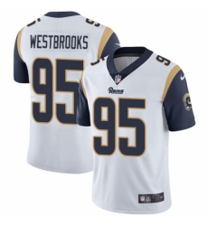 Men's Nike Los Angeles Rams #95 Ethan Westbrooks White Vapor Untouchable Limited Player NFL Jersey