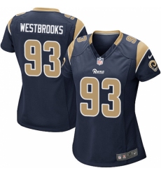 Women's Nike Los Angeles Rams #93 Ethan Westbrooks Game Navy Blue Team Color NFL Jersey