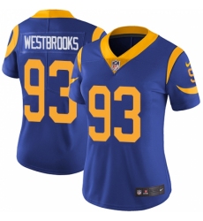 Women's Nike Los Angeles Rams #93 Ethan Westbrooks Royal Blue Alternate Vapor Untouchable Elite Player NFL Jersey