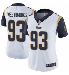 Women's Nike Los Angeles Rams #93 Ethan Westbrooks White Vapor Untouchable Elite Player NFL Jersey