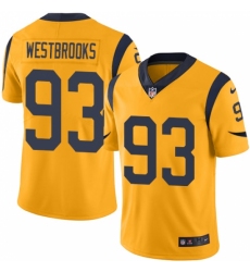 Youth Nike Los Angeles Rams #93 Ethan Westbrooks Limited Gold Rush Vapor Untouchable NFL Jersey