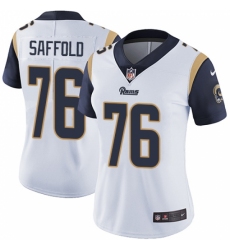 Women's Nike Los Angeles Rams #76 Rodger Saffold White Vapor Untouchable Limited Player NFL Jersey