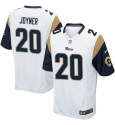 Men's Nike Los Angeles Rams #20 Lamarcus Joyner Game White NFL Jersey
