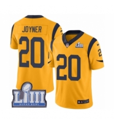 Youth Nike Los Angeles Rams #20 Lamarcus Joyner Limited Gold Rush Vapor Untouchable Super Bowl LIII Bound NFL Jersey