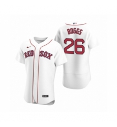 Men's Boston Red Sox #26 Wade Boggs Nike White Authentic 2020 Home Jersey