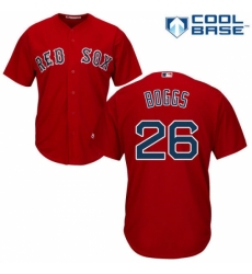 Men's Majestic Boston Red Sox #26 Wade Boggs Replica Red Alternate Home Cool Base MLB Jersey
