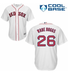 Men's Majestic Boston Red Sox #26 Wade Boggs Replica White Home Cool Base MLB Jersey