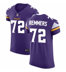 Men's Nike Minnesota Vikings #72 Mike Remmers Purple Team Color Vapor Untouchable Elite Player NFL Jersey