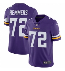 Men's Nike Minnesota Vikings #72 Mike Remmers Purple Team Color Vapor Untouchable Limited Player NFL Jersey