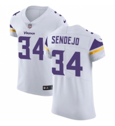 Men's Nike Minnesota Vikings #34 Andrew Sendejo White Vapor Untouchable Elite Player NFL Jersey