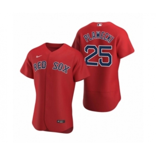Men's Boston Red Sox #25 Kevin Plawecki Nike Red Authentic 2020 Alternate Jersey Men's Boston Red Sox #25 Kevin Plawecki Nike Red Authentic 2020 Alternate Jersey