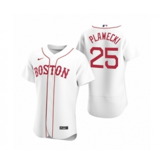 Men's Boston Red Sox #25 Kevin Plawecki Nike White Authentic 2020 Alternate Jersey Men's Boston Red Sox #25 Kevin Plawecki Nike White Authentic 2020 Alternate Jersey