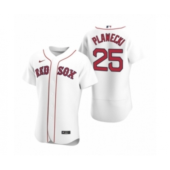 Men's Boston Red Sox #25 Kevin Plawecki Nike White Authentic 2020 Home Jersey Men's Boston Red Sox #25 Kevin Plawecki Nike White Authentic 2020 Home Jersey