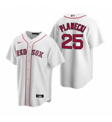 Men's Nike Boston Red Sox #25 Kevin Plawecki White Home Stitched Baseball Jersey
