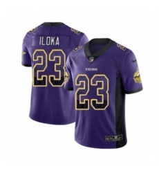 Men's Nike Minnesota Vikings #23 George Iloka Limited Purple Rush Drift Fashion NFL Jersey