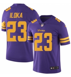 Men's Nike Minnesota Vikings #23 George Iloka Limited Purple Rush Vapor Untouchable NFL Jersey