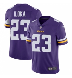 Men's Nike Minnesota Vikings #23 George Iloka Purple Team Color Vapor Untouchable Limited Player NFL Jersey