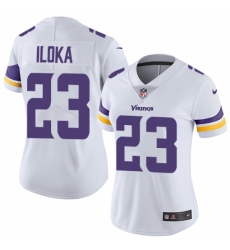 Women's Nike Minnesota Vikings #23 George Iloka White Vapor Untouchable Limited Player NFL Jersey