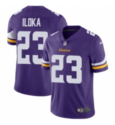 Youth Nike Minnesota Vikings #23 George Iloka Purple Team Color Vapor Untouchable Limited Player NFL Jersey
