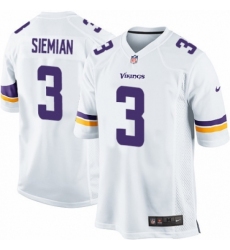 Men's Nike Minnesota Vikings #3 Trevor Siemian Game White NFL Jersey