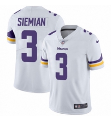 Men's Nike Minnesota Vikings #3 Trevor Siemian White Vapor Untouchable Limited Player NFL Jersey