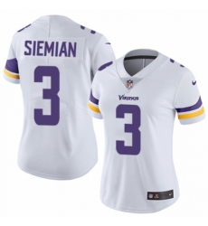 Women's Nike Minnesota Vikings #3 Trevor Siemian White Vapor Untouchable Limited Player NFL Jersey