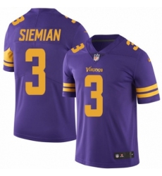 Youth Nike Minnesota Vikings #3 Trevor Siemian Limited Purple Rush Vapor Untouchable NFL Jersey