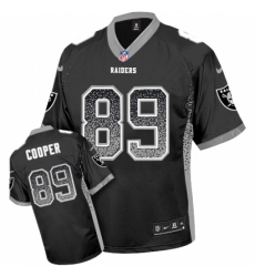 Men's Nike Oakland Raiders #89 Amari Cooper Elite Black Drift Fashion NFL Jersey
