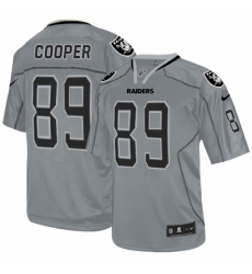Men's Nike Oakland Raiders #89 Amari Cooper Elite Lights Out Grey NFL Jersey