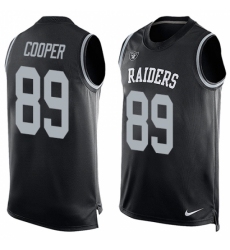 Men's Nike Oakland Raiders #89 Amari Cooper Limited Black Player Name & Number Tank Top NFL Jersey