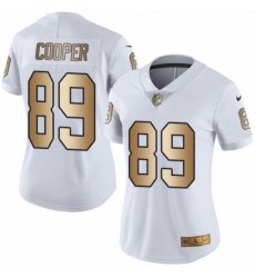 Women's Nike Oakland Raiders #89 Amari Cooper Limited White/Gold Rush NFL Jersey