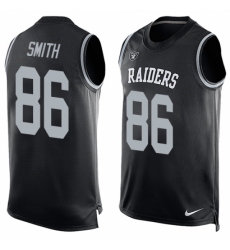 Men's Nike Oakland Raiders #86 Lee Smith Limited Black Player Name & Number Tank Top NFL Jersey