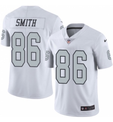 Men's Nike Oakland Raiders #86 Lee Smith Limited White Rush Vapor Untouchable NFL Jersey