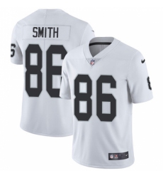 Men's Nike Oakland Raiders #86 Lee Smith White Vapor Untouchable Limited Player NFL Jersey