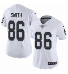 Women's Nike Oakland Raiders #86 Lee Smith White Vapor Untouchable Limited Player NFL Jersey