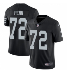 Men's Nike Oakland Raiders #72 Donald Penn Black Team Color Vapor Untouchable Limited Player NFL Jersey