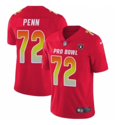 Men's Nike Oakland Raiders #72 Donald Penn Limited Red 2018 Pro Bowl NFL Jersey