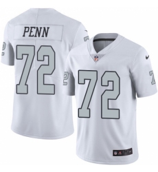 Men's Nike Oakland Raiders #72 Donald Penn Limited White Rush Vapor Untouchable NFL Jersey