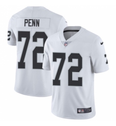 Men's Nike Oakland Raiders #72 Donald Penn White Vapor Untouchable Limited Player NFL Jersey