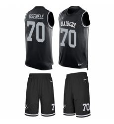 Men's Nike Oakland Raiders #70 Kelechi Osemele Limited Black Tank Top Suit NFL Jersey