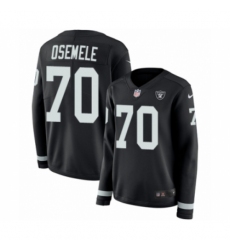 Women's Nike Oakland Raiders #70 Kelechi Osemele Limited Black Therma Long Sleeve NFL Jersey