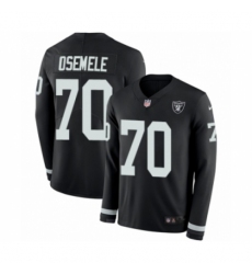 Youth Nike Oakland Raiders #70 Kelechi Osemele Limited Black Therma Long Sleeve NFL Jersey