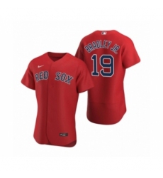 Men Boston Red Sox #19 Jackie Bradley Jr. Nike Red Authentic 2020 Alternate Jersey