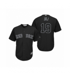 Men's Boston Red Sox #19 Jackie Bradley Jr. JBJ Black 2019 Players' Weekend Replica Jersey