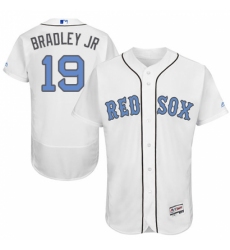 Men's Majestic Boston Red Sox #19 Jackie Bradley Jr Authentic White 2016 Father's Day Fashion Flex Base MLB Jersey