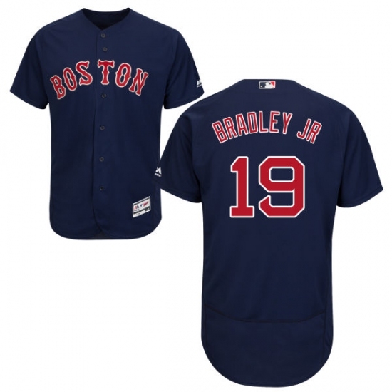 Men's Majestic Boston Red Sox #19 Jackie Bradley Jr Navy Blue Flexbase Authentic Collection MLB Jersey
