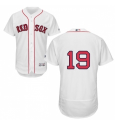 Men's Majestic Boston Red Sox #19 Jackie Bradley Jr White Flexbase Authentic Collection MLB Jersey