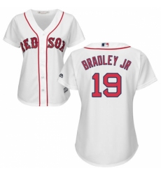 Women's Majestic Boston Red Sox #19 Jackie Bradley Jr Replica White Home MLB Jersey