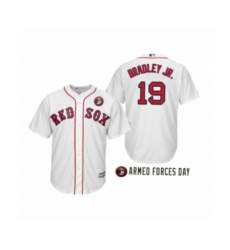 Women'sBoston Red Sox 2019 Armed Forces Day #19Jackie Bradley Jr White Jersey